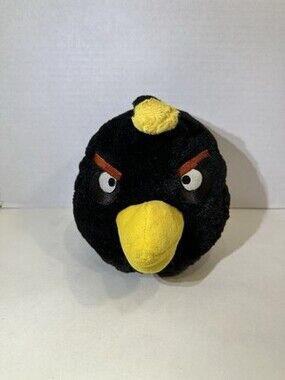 Angry Birds Plush Black Bomb Bird Toy Stuffed Animal 5"